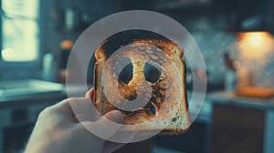 A Slice of Sad Toast.AI generated image