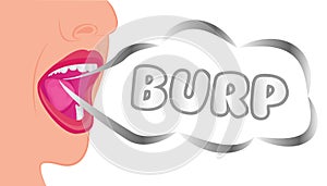 A burp from mouth