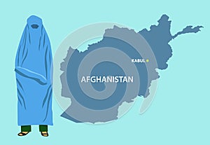 Burqa clothing used in Afghanistan photo