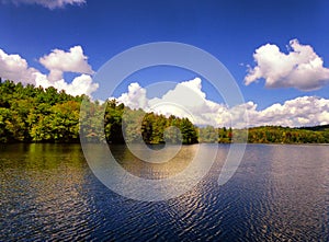 Burr Pond state park autumn view photo