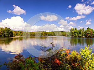 Burr Pond state park autumn view photo