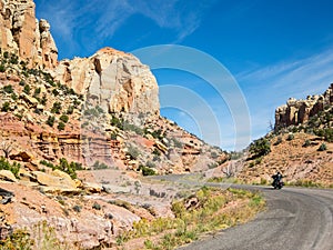 Burr Trail Road on a bike photo