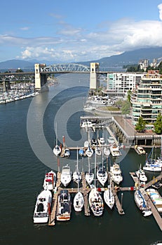 The Burrard bridge at False creek.