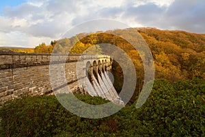 burrator reservoir dam, dartmoor devon