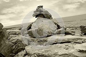 Burren landscape rock formation