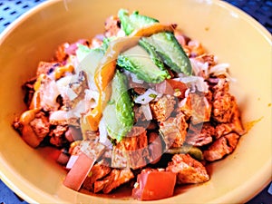 Burrito chicken bowl, famous Mexicans food in America