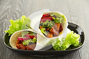 Burrito with pork