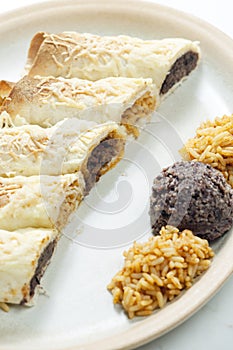 burritos with beans and rice