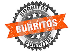 burritos round grunge stamp. burritos