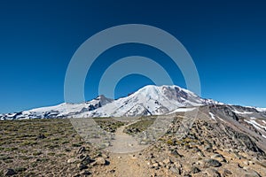 Burroughs Mountain Trail with Mount Rainier in Background photo