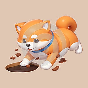 Burrow Buddies: Join the Shiba Inu\'s Digging Journey photo