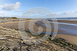 Burry Port beach in Carmarthenshire South Wales