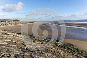 Burry Port beach in Carmarthenshire South Wales photo