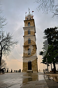 Bursa old watchtower in Tophane district