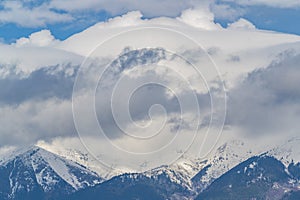 bursa uludag gokoz pond mountain reflection with clouds