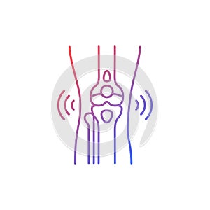 Bursitis gradient linear vector icon