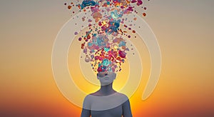 Burst of Creative Ideas from a Human Head