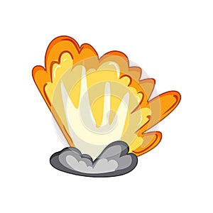 burst explosion effect cartoon vector illustration