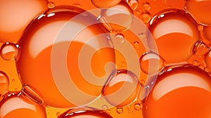 burst orange bubbles background