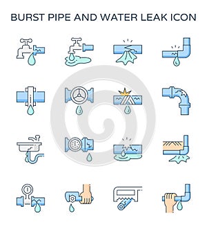 Burst pipe icon