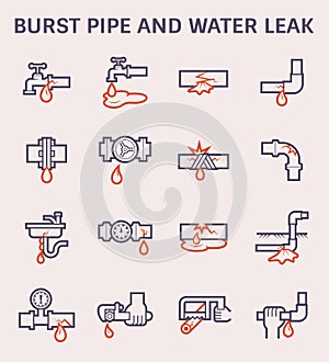 Burst pipe icon