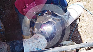 Burst pipe or leaking pipe at main pipe