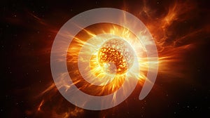 burst sun in space