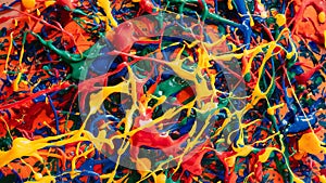 Vivid Paint Splashes Capturing Dynamic Movement