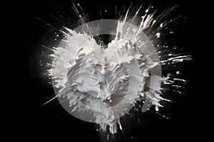 bursted drops and splashes of white paint