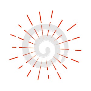 Bursting light vector icon