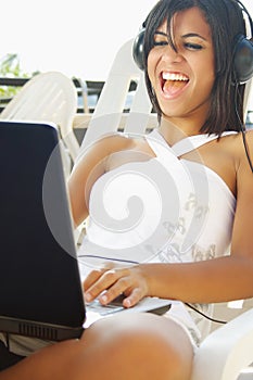 Bursting out laughing