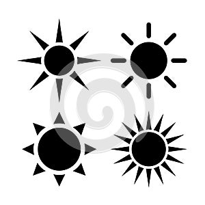 Bursting sun vector icon