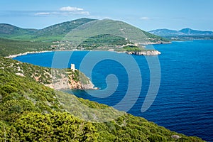 Buru fortification tower in Sardinia, Italy