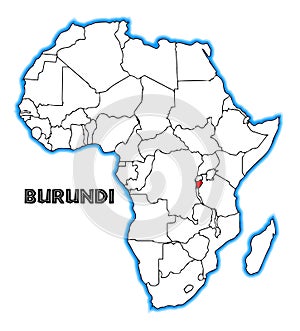 Burundi Africa Map