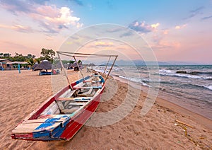 Burundi Bujumbura lake Tanganyika sunset