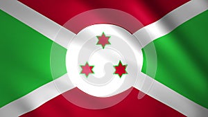 Burundi flag moving in the wind