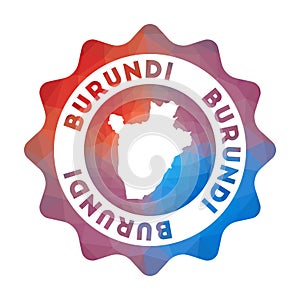 Burundi low poly logo.