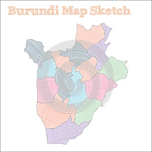 Burundi map.