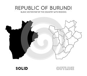 Burundi map.