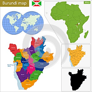 Burundi map