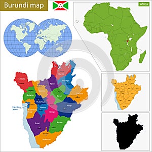 Burundi map photo