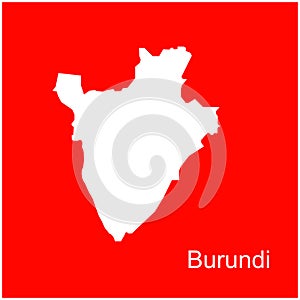 burundi map icon vector