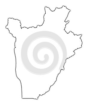 Burundi outline map