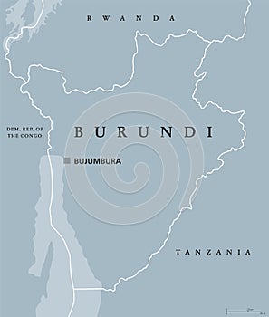 Burundi political map