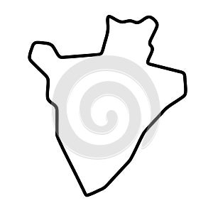 Burundi simplified vector outline map