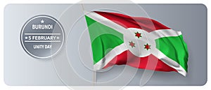 Burundi unity day vector banner, greeting card
