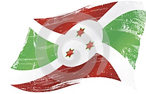 Burundi waving flag