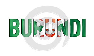 Burundian flag text font