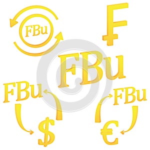 Burundian Franc currency of Burundi symbol icon vector illustration
