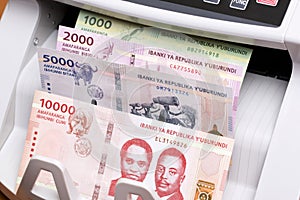 Burundian Franc in the counting machine